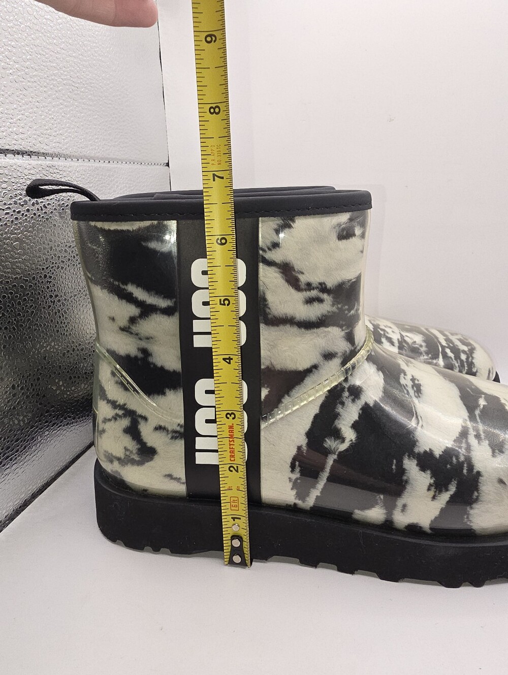 New- UGG Women's 7 Classic Clear Marble Waterproof Ankle Boots Rain ( No Box ) - Picture 6 of 7